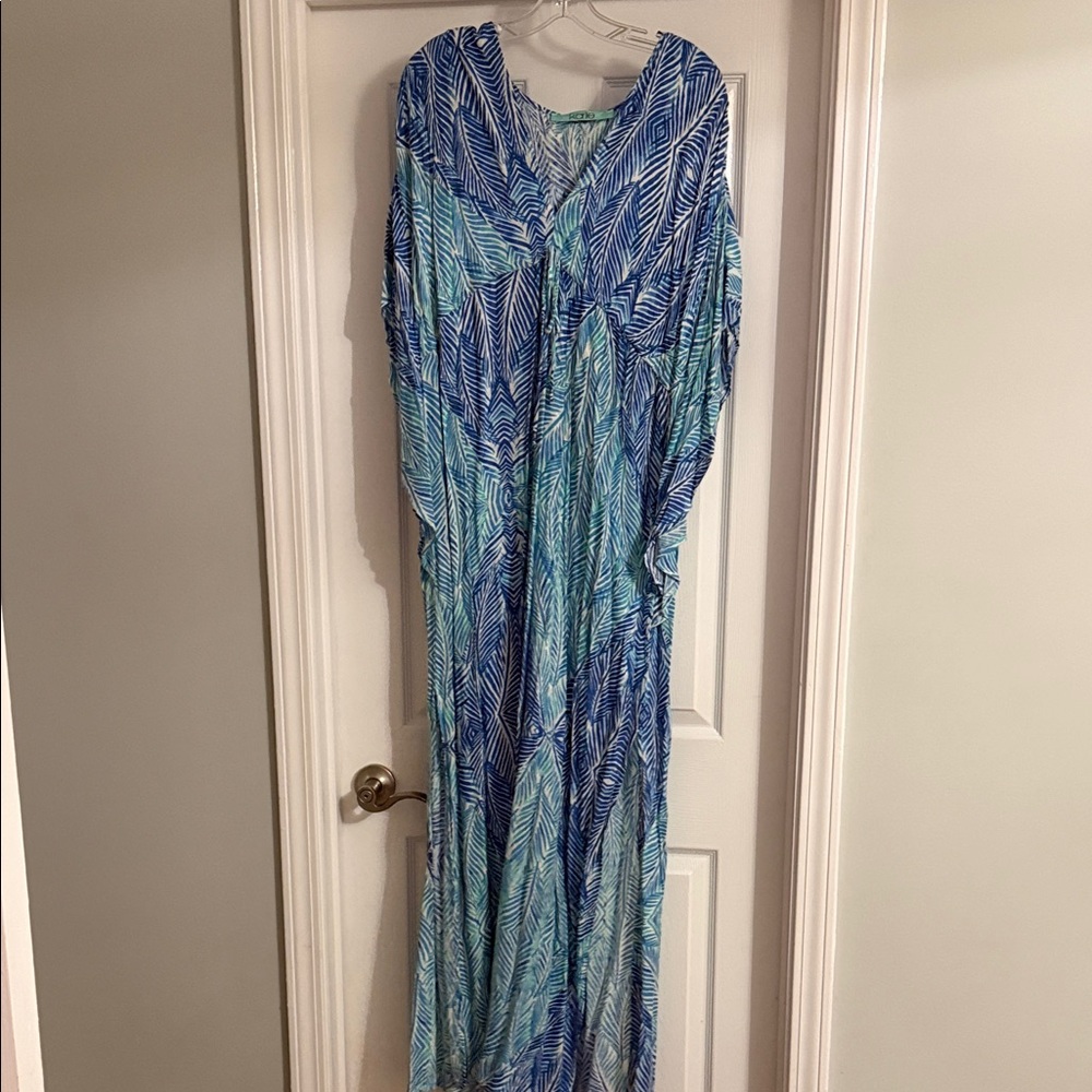 Karlie Blue and Green Swim Coverup